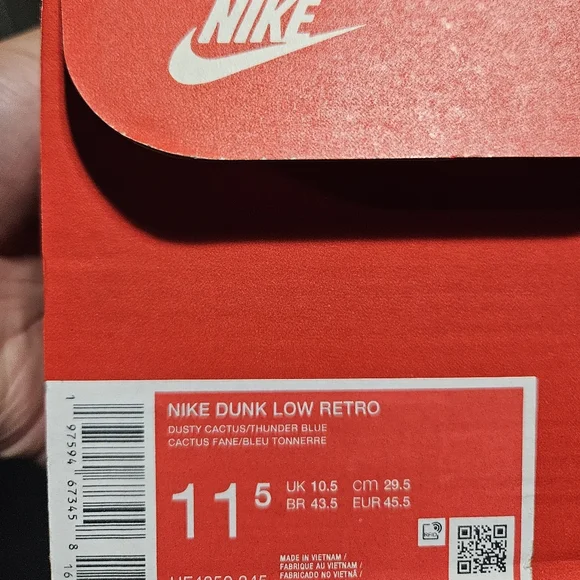 Nike Dunk Low "Dusty Cactus-Thunder Blue" Size 11.5 - Picture 5 of 5